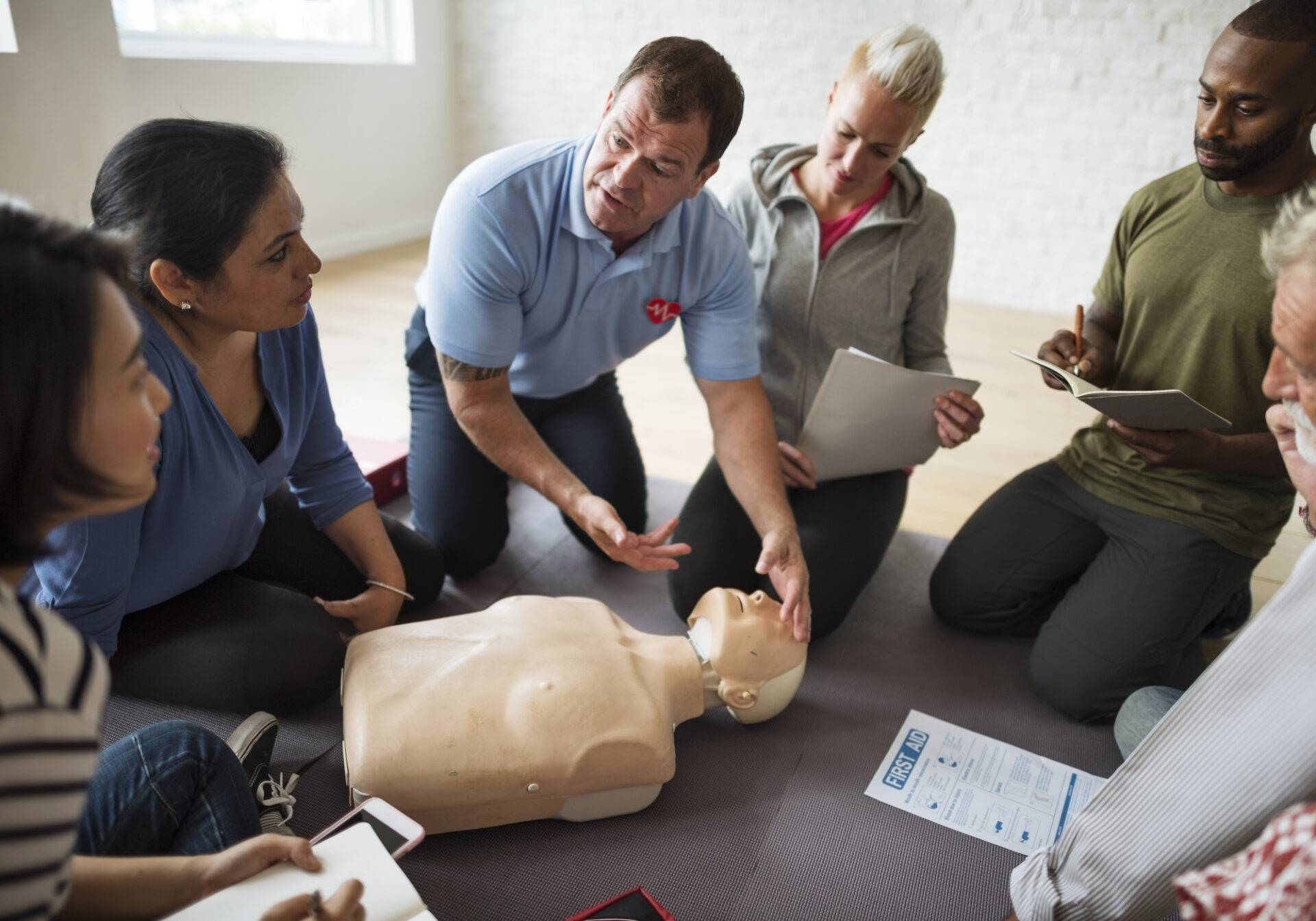 CPR First Aid Training Concept